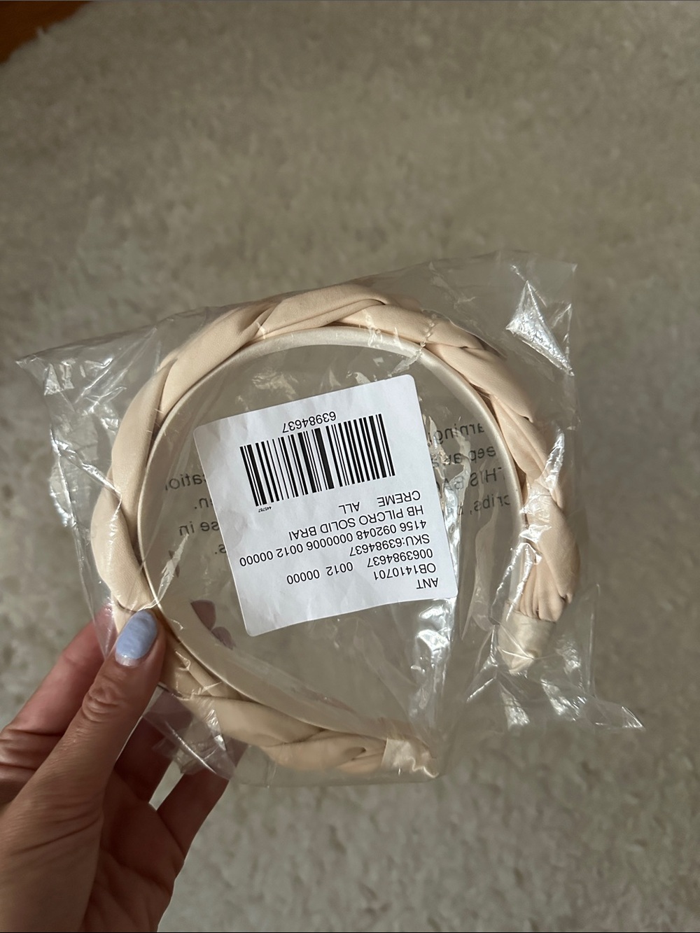 NWT Anthropologie Braided Faux-Leather Headband